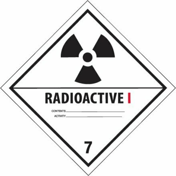 Bsc Preferred 4 x 4'' - ''Radioactive I'' Labels S-13847